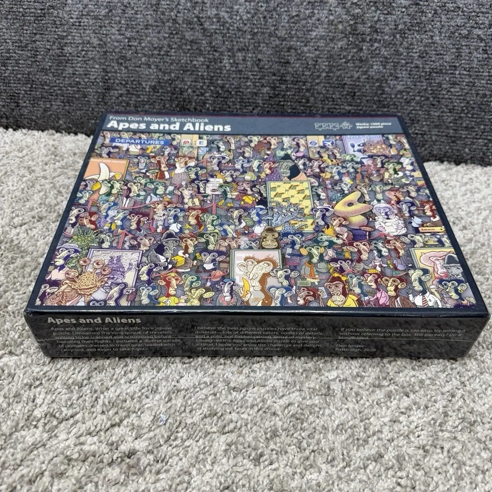 Apes‎ and Aliens wacky 1000 piece jigsaw puzzle NIB